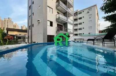 Apartamento com 2 dormitórios, 1 vaga, lazer, jardim astúrias, guarujá/sp