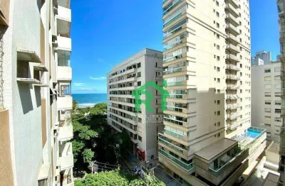 Apartamento vista mar, 3 quartos, 2 vagas, pitangueiras - guarujá/sp