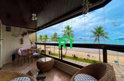 Apartamento frente mar, 3 quartos (1 suíte), 2 vagas, lazer,  praia das astúrias, guarujá/sp