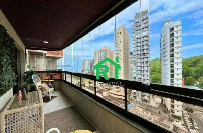 Apartamento vista mar, 3 quartos (2 suítes), 2 vagas, lazer, praia das astúrias, guarujá/sp