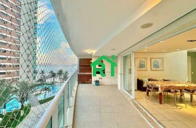 Apartamento à venda na praia das astúrias, 3 quartos, 2 vagas, vista para o mar, guarujá sp