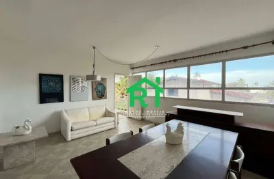 Apartamento à beira mar com 3 dormitórios, 2 vagas, enseada, guarujá/sp