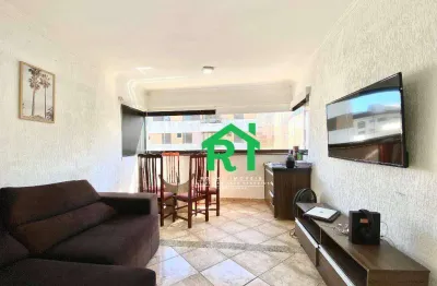 Apartamento à beira mar com 2 dormitórios, 1 vaga, praia da enseada guarujá/sp