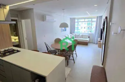 Apartamento com 1 dormitório à venda, 60 m² por r$ 640.000,00 - pitangueiras - guarujá/sp