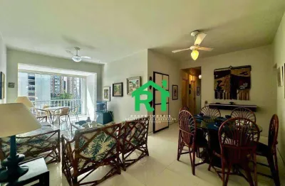 Apartamento reformado, beira mar, vista mar, 3 dormitórios, 1 vaga, pitangueiras, guarujá/sp.