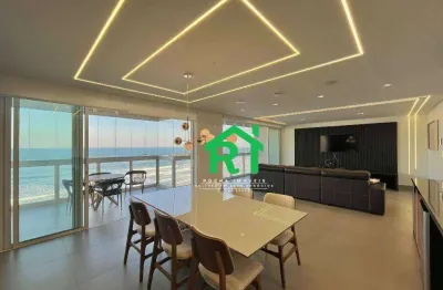 Apartamento frente mar com 5 quartos (5 suítes), 1 vaga, pitangueiras, guarujá/sp