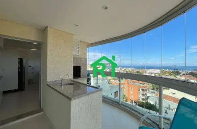 Apartamento vista ao mar com 3 dormitórios (3 suítes), 2 vagas, lazer, enseada, guarujá/sp