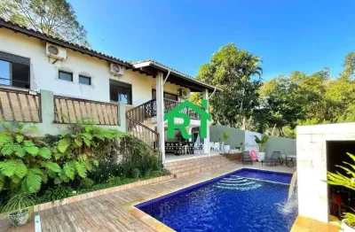 Casa com 4 dormitórios (3 suítes), piscina, churrasqueira, vista mar, enseada, guarujá/sp