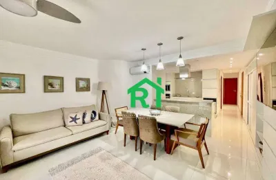 Apartamento reformado, 3 dormitórios, 1 vaga, lazer, jardim astúrias - guarujá/sp