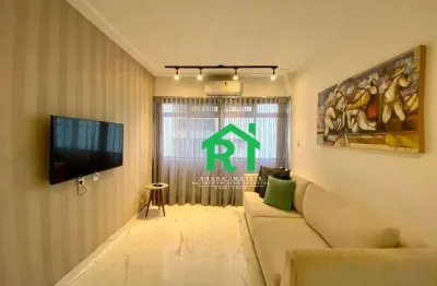 Apartamento com 1 dormitório à venda, 50 m² por r$ 330.000 - pitangueiras - guarujá/sp