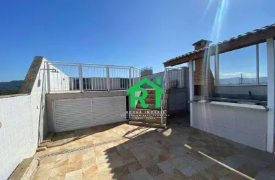 Oportunidade cobertura com vista mar, piscina, churrasqueira, 3 dormitórios na enseada guarujá.