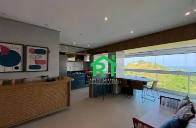 Apartamento frente mar com 2 quartos (1 suíte), 2 vagas e lazer à venda em jardim astúrias, guarujá | rocha imóveis guarujá