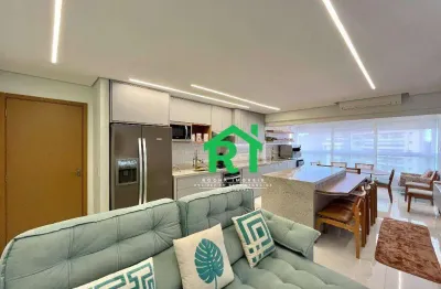 Apartamento com 3 quartos (1 suíte), 2 vagas, lazer, jardim astúrias, guarujá/sp