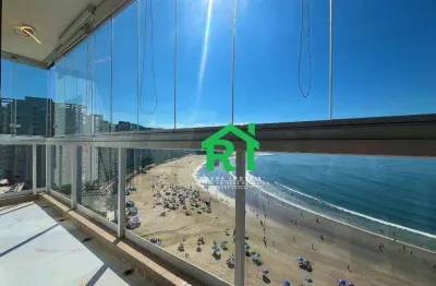 Apartamento frente mar i 2 quartos (1 suíte), 2 vagas, lazer, praia das astúrias - guarujá/sp.