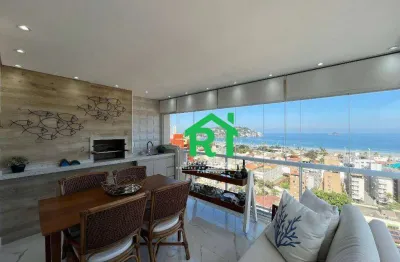 Apartamento vista ao mar 2 dormitórios (1 suíte), 2 vagas, lazer, enseada, guarujá/sp