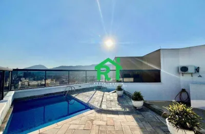 Cobertura com 4 dormitórios à venda, 314 m² por r$ 980.000 - enseada - guarujá/sp
