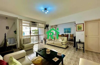 Apartamento beira mar, 3 dormitórios, 1 vaga, guarujá/sp.