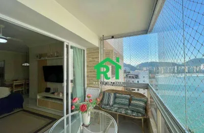 Apartamento frente mar com 3 quartos (2 suítes), 2 vagas e lazer, jardim astúrias, guarujá