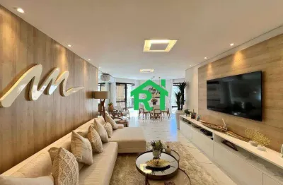 Apartamento à beira mar com 3 quartos (2 suítes) 2 vagas e lazer à venda em pitangueiras, guarujá