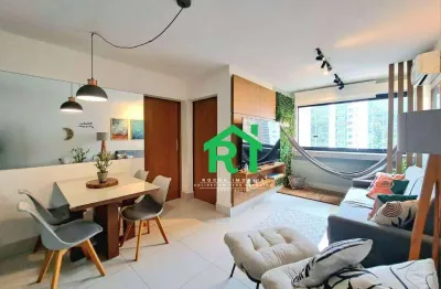 Apartamento à beira mar com 2 quartos (2 suítes), 1 vaga à venda em pitangueiras, guarujá à venda, 60 m² por r$ 530.000 - pitangueiras - guarujá/sp