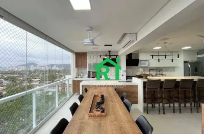 Apartamento com vista para o mar, 3 dormitórios (1 suíte), 2 vagas, lazer, enseada, guarujá/sp
