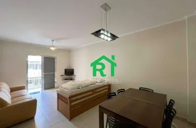 Apartamento à beira mar com 2 quartos (1 suíte), 1 vaga à venda em jardim astúrias, guarujá