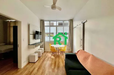 Apartamento com 1 dormitório à venda, 58 m² por r$ 400.000 - pitangueiras - guarujá/sp