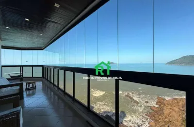 Alto padrão frente mar com 4 suítes, vista panorâmica e lazer na praia das astúrias – guarujá