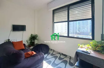 Kitnet com 1 dormitório à venda, 33 m² por r$ 280.000 - pitangueiras - guarujá/sp