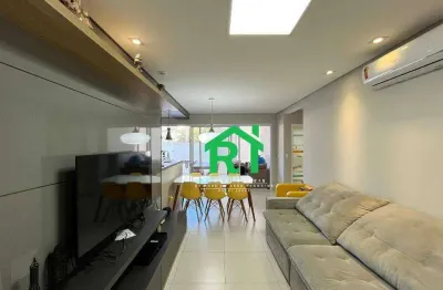 Apartamento beira mar, 2 quartos (suítes), 2 vagas, lazer, praia do tombo - guarujá/sp