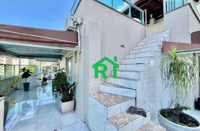 Cobertura com 2 dormitórios à venda, 140 m² - jardim astúrias - guarujá/sp