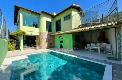 Casa com 4 quartos (2 suítes), 4 vagas e lazer à venda em jardim guaiuba, guarujá