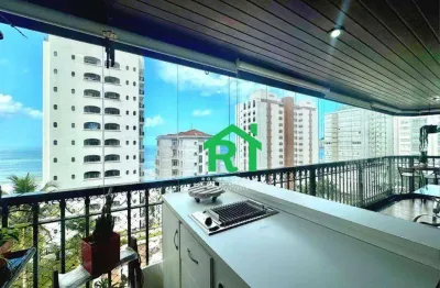 Exclusividade | apartamento vista pro mar, 3 dormitórios, 2 vagas, lazer | pitangueiras - guarujá/sp