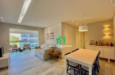 Apartamento com 2 dormitórios à venda, 90 m² por r$ 800.000,00 - jardim astúrias - guarujá/sp