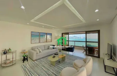 Apartamento frente mar, 3 dormitórios (suítes), 2 vagas, lazer, jardim astúrias, guarujá/sp