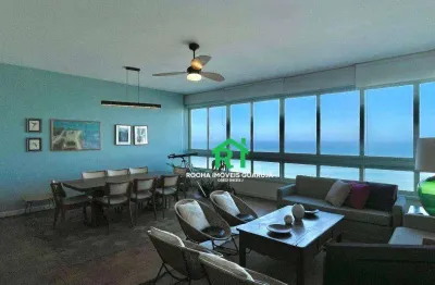 Apartamento frente mar com 4 quartos, 2 vagas à venda em pitangueiras, guarujá/sp