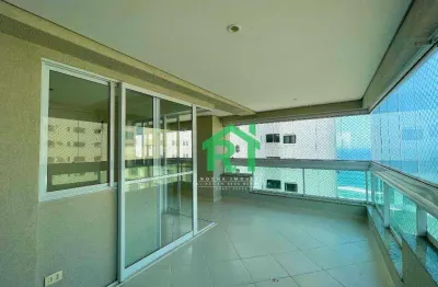 Apartamento beira mar, 3 dormitórios (3 suítes), 2 vagas, área de lazer, jardim astúrias, guarujá/sp