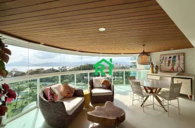 Apartamento frente mar com 4 quartos (4 suítes), 2 vagas e lazer à venda em enseada, guarujá