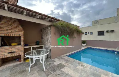 Cobertura 2 dormitórios (2 suítes), 1 vaga, lazer, enseada, guarujá/sp