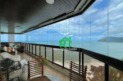 Apartamento frente mar com 4 quartos (4 suítes), 2 vagas e lazer à venda em jardim astúrias, guarujá