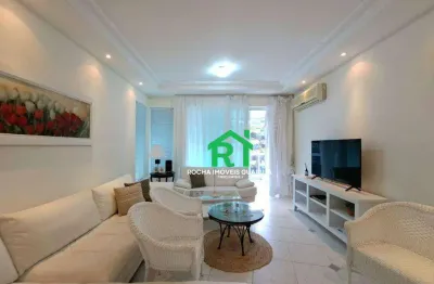 Apartamento com 3 dormitórios para alugar, 164 m² por r$ 8.000/mês - enseada - guarujá/sp