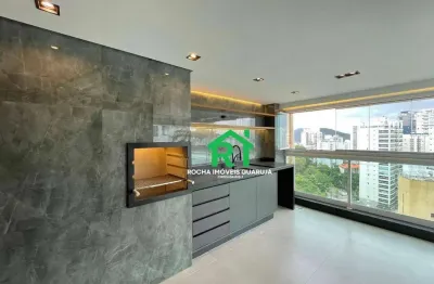 Apartamento frente mar, 3 quartos (3 suítes), varanda gourmet, lazer, 2 vagas à venda em jardim astúrias, guarujá