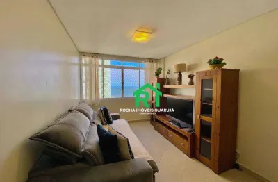 Apartamento com vista mar  1 dormitório à venda, 62 m² por r$ 450.000 - pitangueiras - guarujá/sp