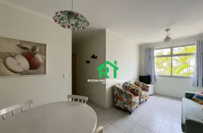 Apartamento beira mar, 2 dormitórios, 1 vaga, enseada, guarujá/sp