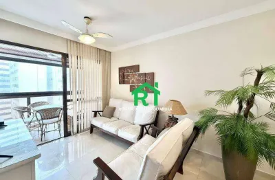 Apartamento com 3 quartos para alugar, com vista mar, 1 vaga - jardim astúrias - guarujá/sp