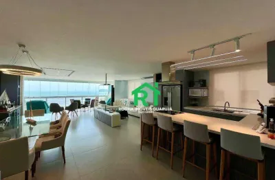 Apartamento frente mar com 3 quartos (2 suítes), 2 vagas e lazer à venda em jardim astúrias, guarujá