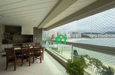 Apartamento beira mar com 4 suítes, varanda gourmet e lazer completo – astúrias, guarujá