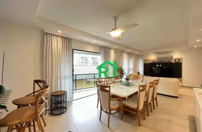 Apartamento com 4 quartos (2 suítes), 2 vagas, lazer, enseada, guarujá/sp