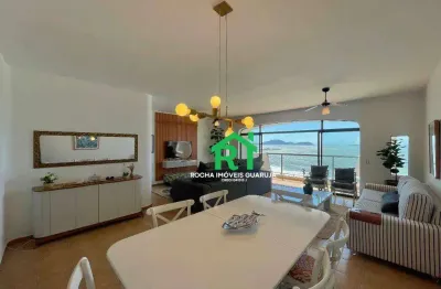 Apartamento frente mar com 3 quartos (1 suíte), 2 vagas à venda em jardim astúrias, guarujá