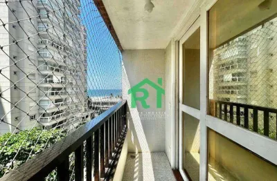 Apartamento à beira mar com 3 quartos (2 suítes), 1 vaga à venda em pitangueiras, guarujá
